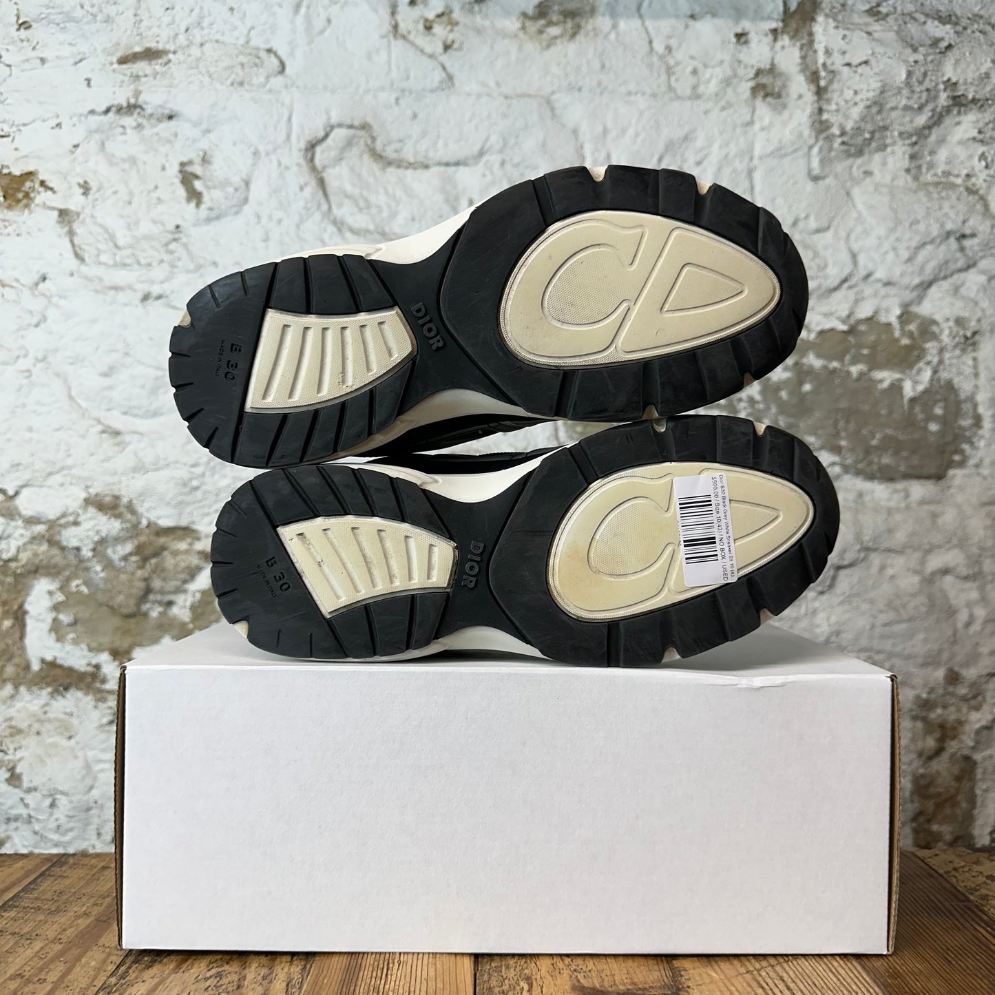 Dior B30 Black Grey White Sneaker Sz 10 (43)