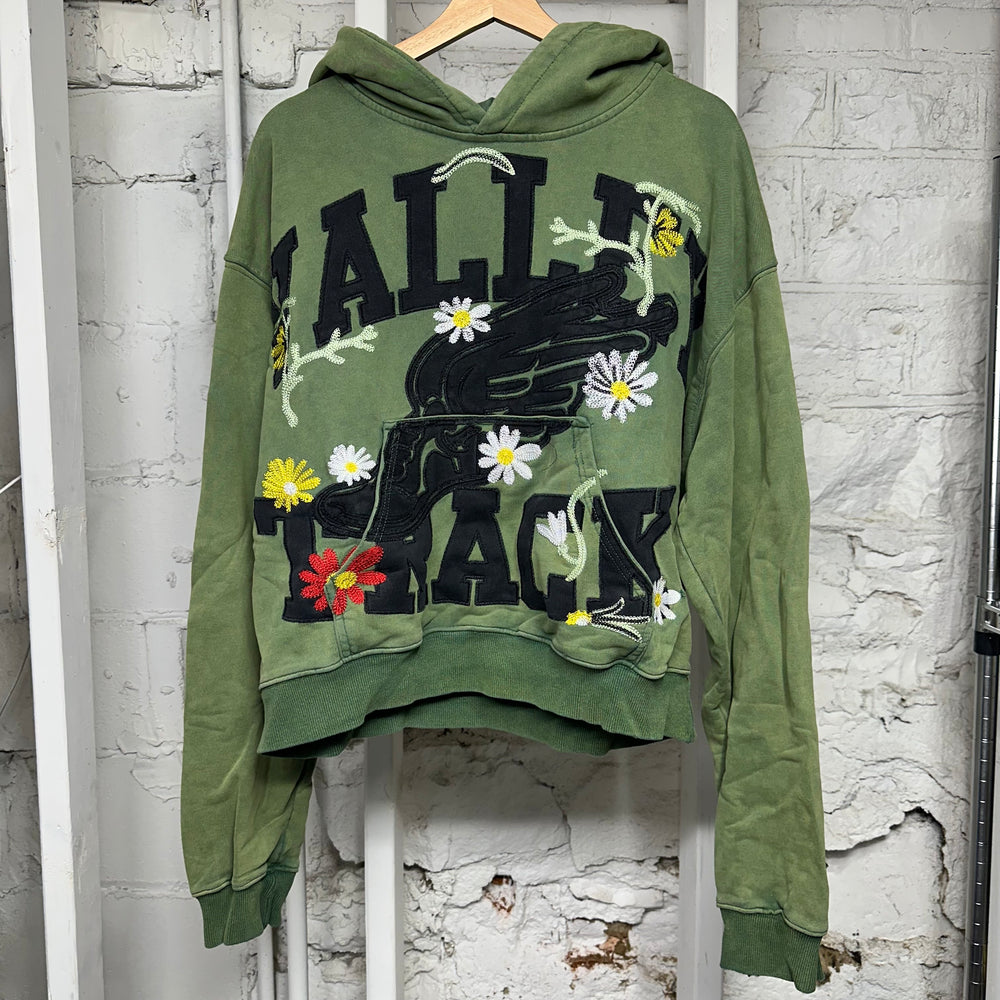 Vale Garden Black Green Hoodie Sz M