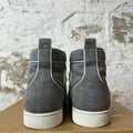 Christian Louboutin High Grey Linen White Sneaker Sz 10.5 (43.5)