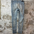 Amiri MX1 Black Paisley Blue Denim Jeans Sz 33