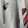 Off White Red Arrows Hoodie Gray Sz L