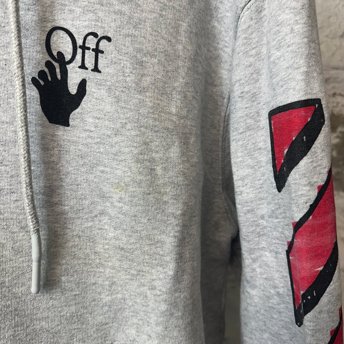 Off White Red Arrows Hoodie Gray Sz L