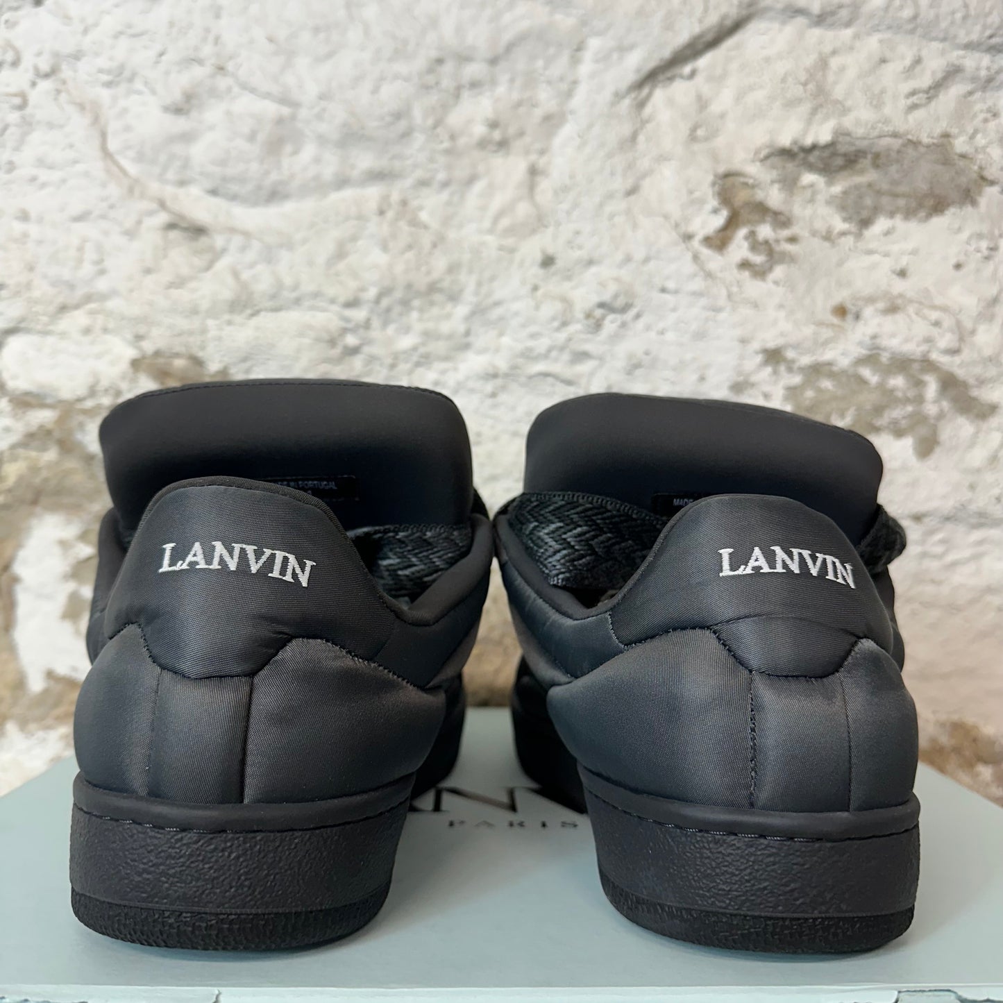 Lanvin Curb Grey Nylon Puffer XL Sneaker Sz 8 (41) DS