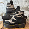 Rick Owens 1460 Quad Sole Megalace Boot Black Sz 9
