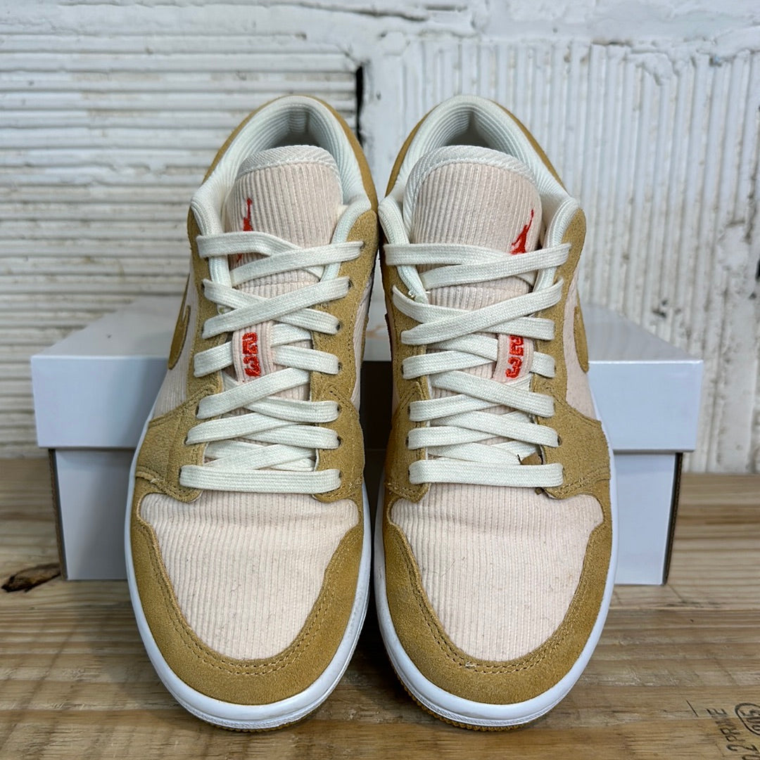 Air Jordan 1 Low Twine Orange Quartz Corduroy Sz 4.5 (6W)