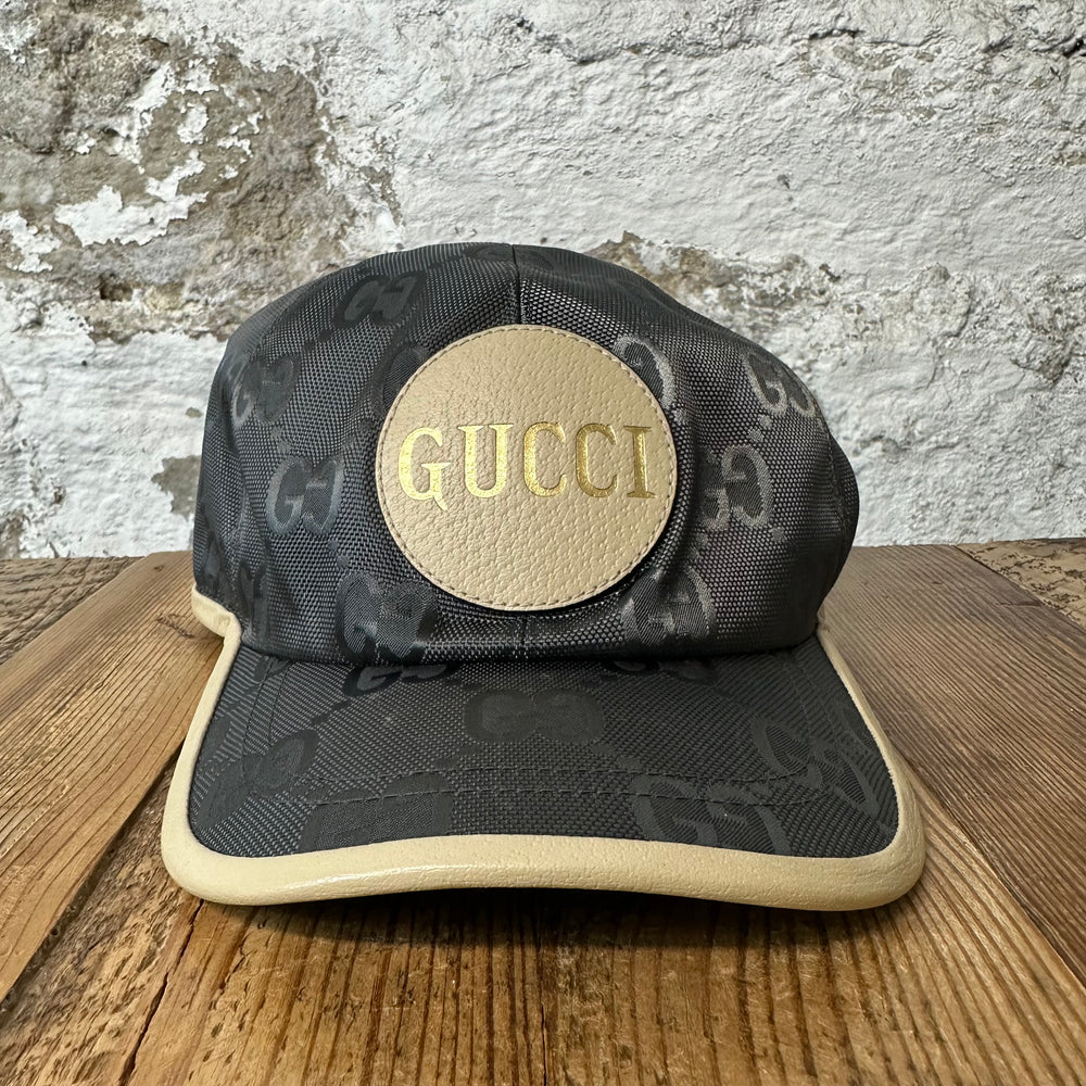 Gucci Monogram Circle Logo Grey Hat Sz XXL