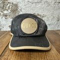 Gucci Monogram Circle Logo Grey Hat Sz XXL