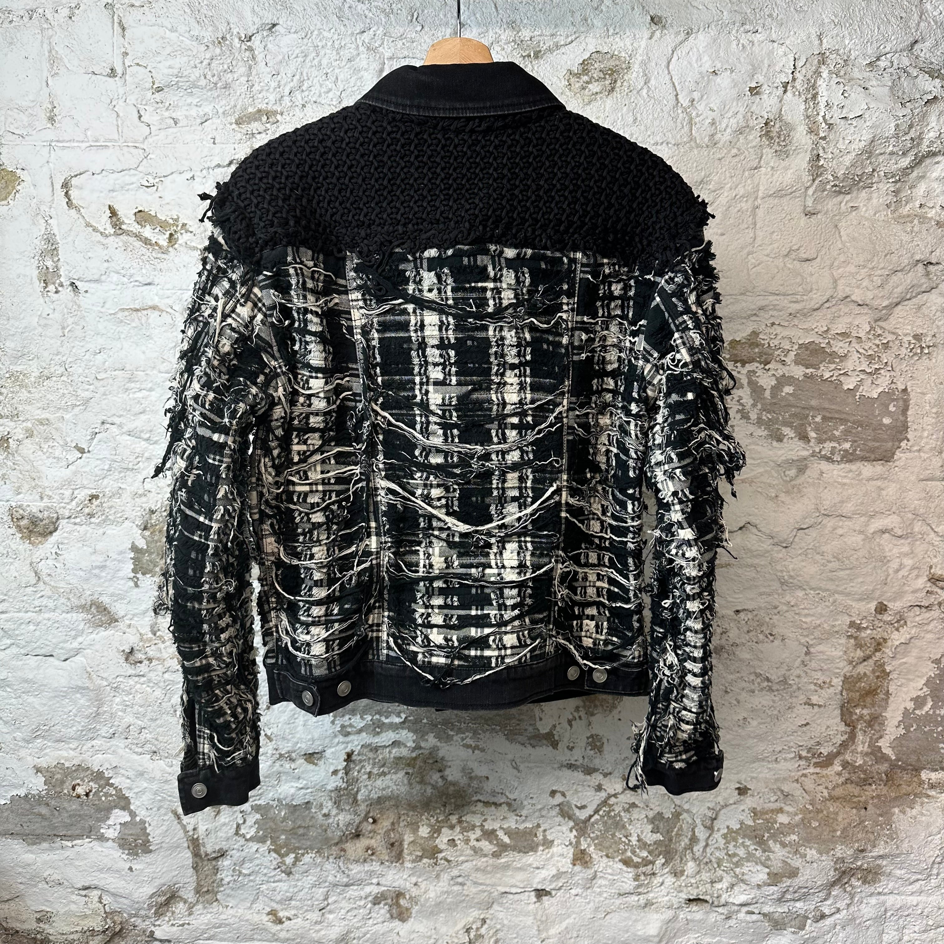 Alyx Blackmeans Shredded Denim Distressed Jacket Sz M – The