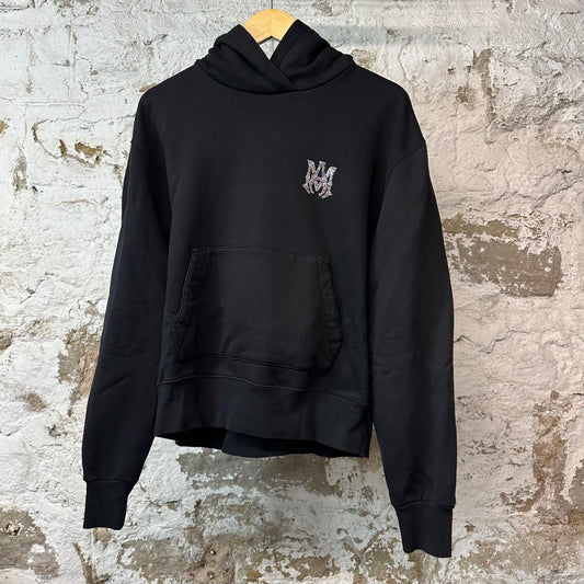 Amiri Crystal AM Hoodie Black Sz M