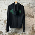 Off White Green Plastic Logo Hoodie Black Sz S