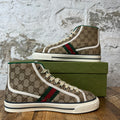 Gucci High Tennis 1977 Brown Monogram Sneaker Sz 7