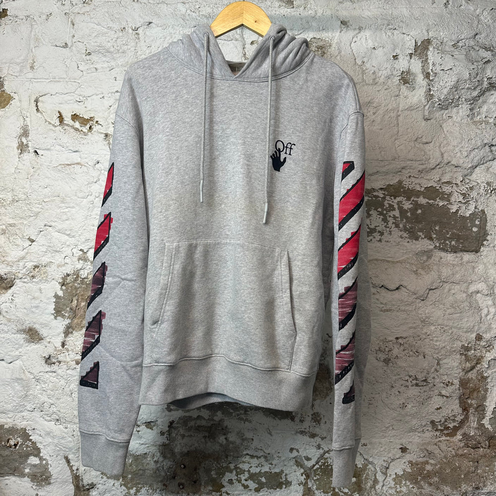 Off White Red Arrows Hoodie Gray Sz L