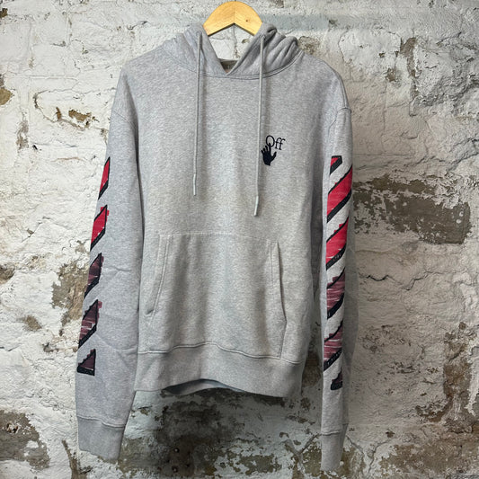 Off White Red Arrows Hoodie Gray Sz L