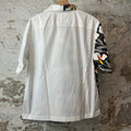 Prada Double Match Floral Print White Button Up Shirt Sz M