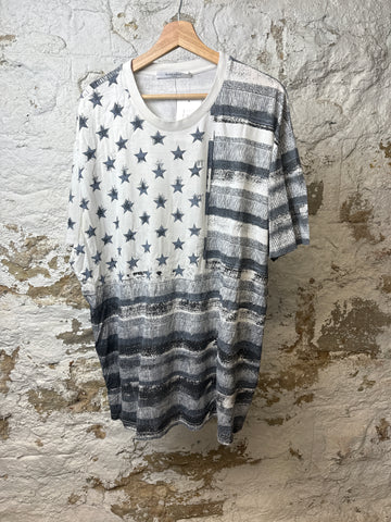 Givenchy Star Stripe T-shirt White Sz XL