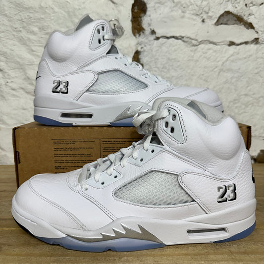 Air Jordan 5 White Metallic Sz 11 DS