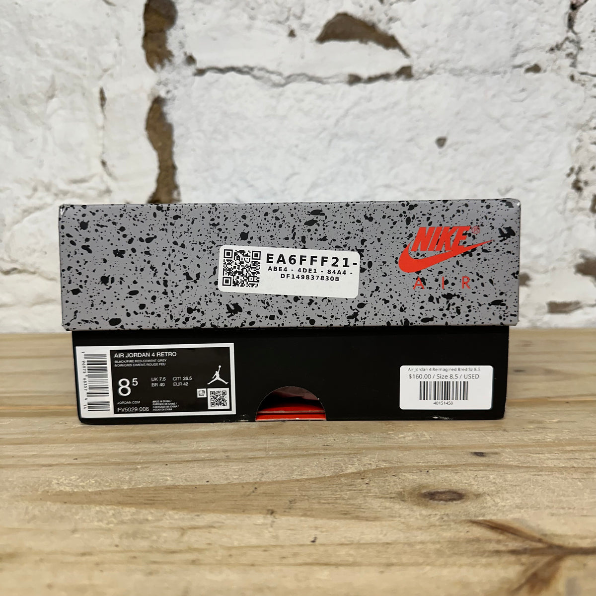 Air Jordan 4 Bred Reimagined Sz 8.5