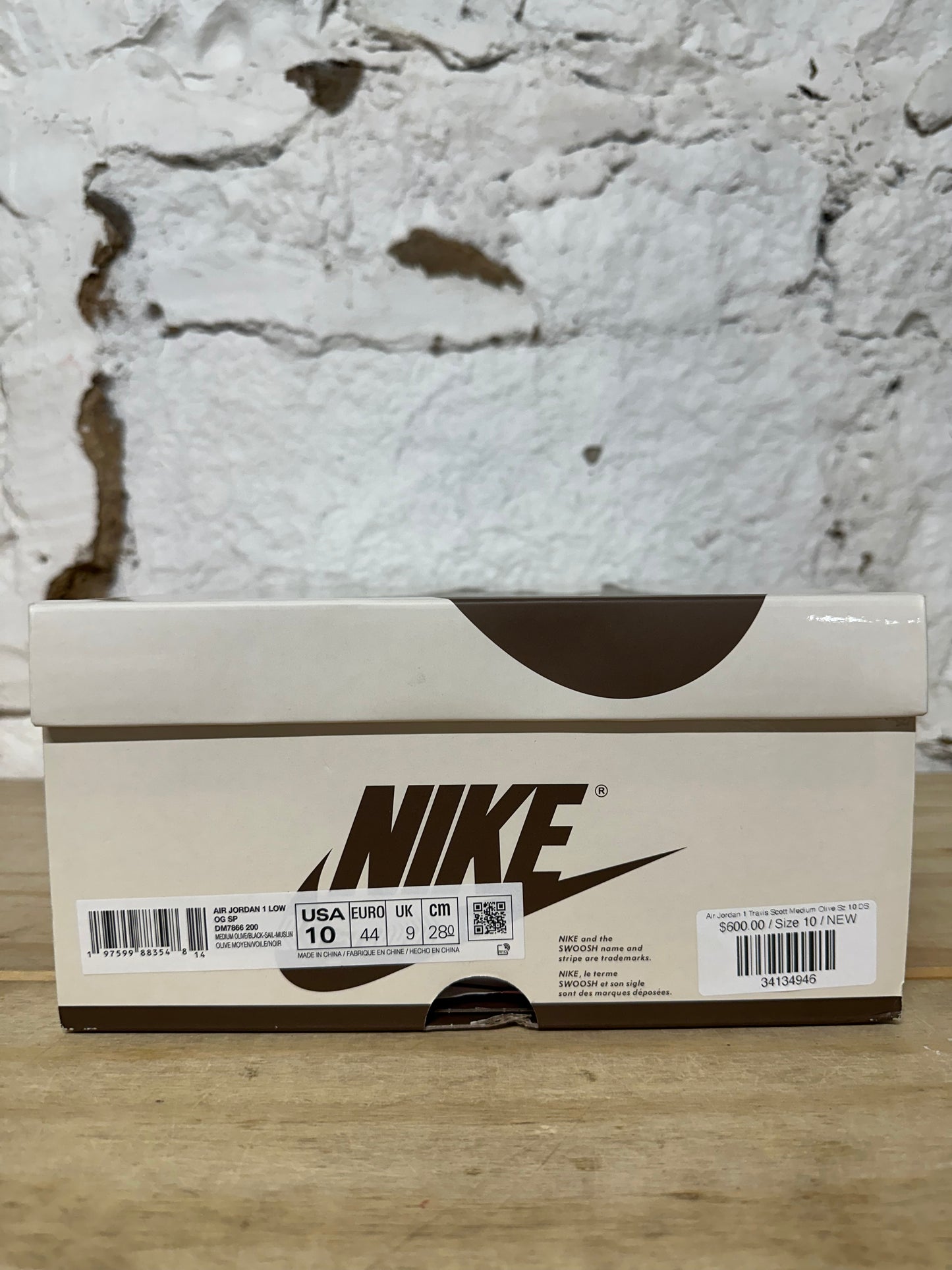 Air Jordan 1 Travis Scott Medium Olive Sz 10 DS