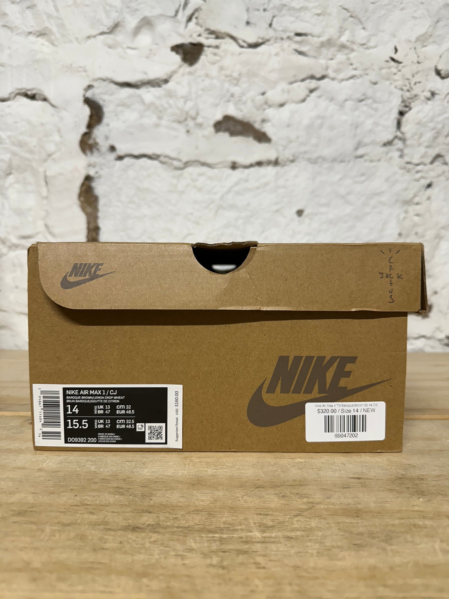 Nike Air Max 1 TS Baroque Brown Sz 14 DS