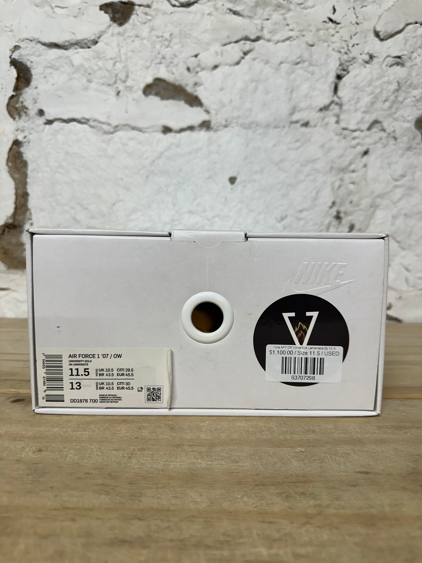 Nike Air Force 1 Low Off-White ICA Lemonade Sz 11.5