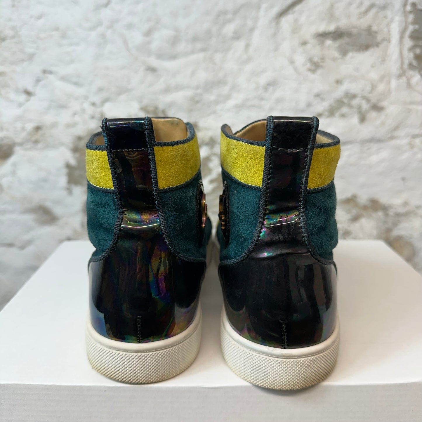 Christian Louboutin Multicolor Sparkle High Sneaker Sz 7 (40) No Box