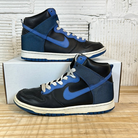 Nike Dunk High Black Blue Sz 8