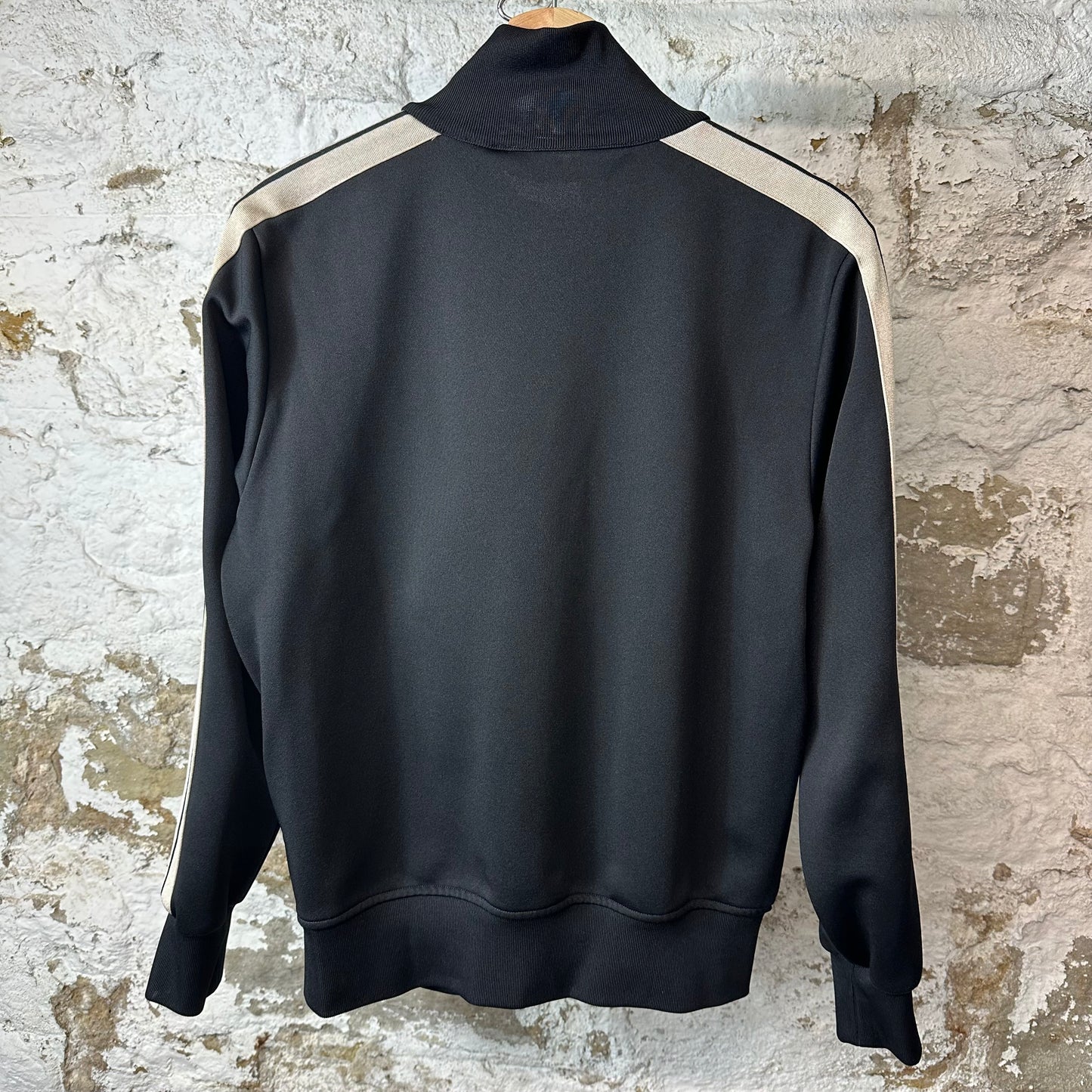 Palm Angels Black Beige Track Jacket Sz S