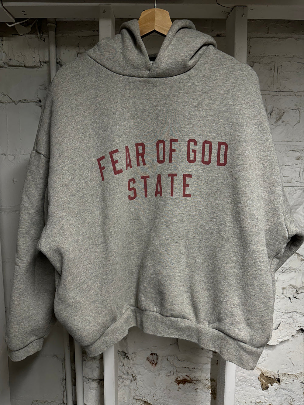 Fear Of God Essenitals State Grey Hoodie Sz S