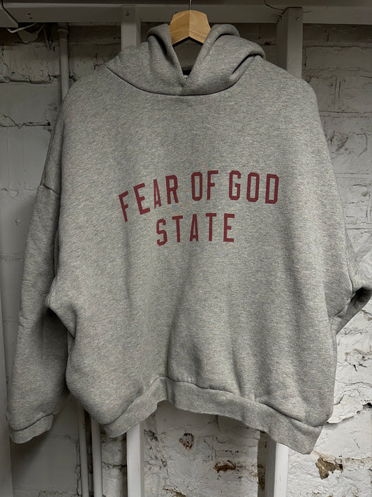 Fear Of God Essenitals State Grey Hoodie Sz S