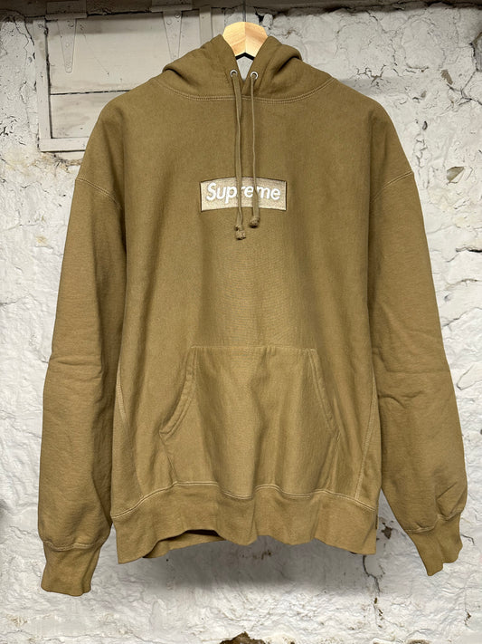 Supreme Tan Box Logo Hoodie (2023) Sz L