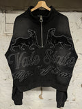 Vale State Black Quarter Zip Sweatshirt Sz S DS