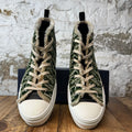 Dior B23 High Green Tapestry Oblique White Sneaker Sz 12 (45)
