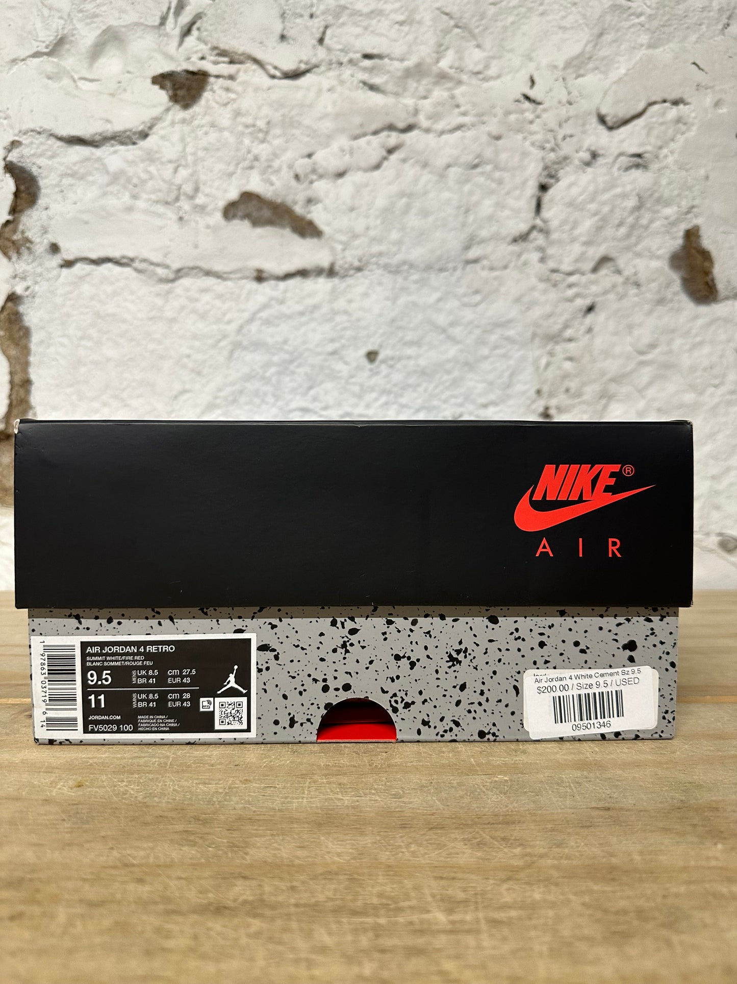 Air Jordan 4 White Cement Sz 9.5