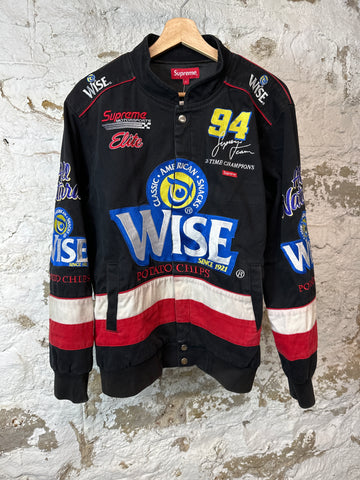 Supreme Wise Racing Jacket Black Sz L