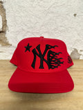 Hellstar NY Yankees Red Rhinestone Snapback Hat DS