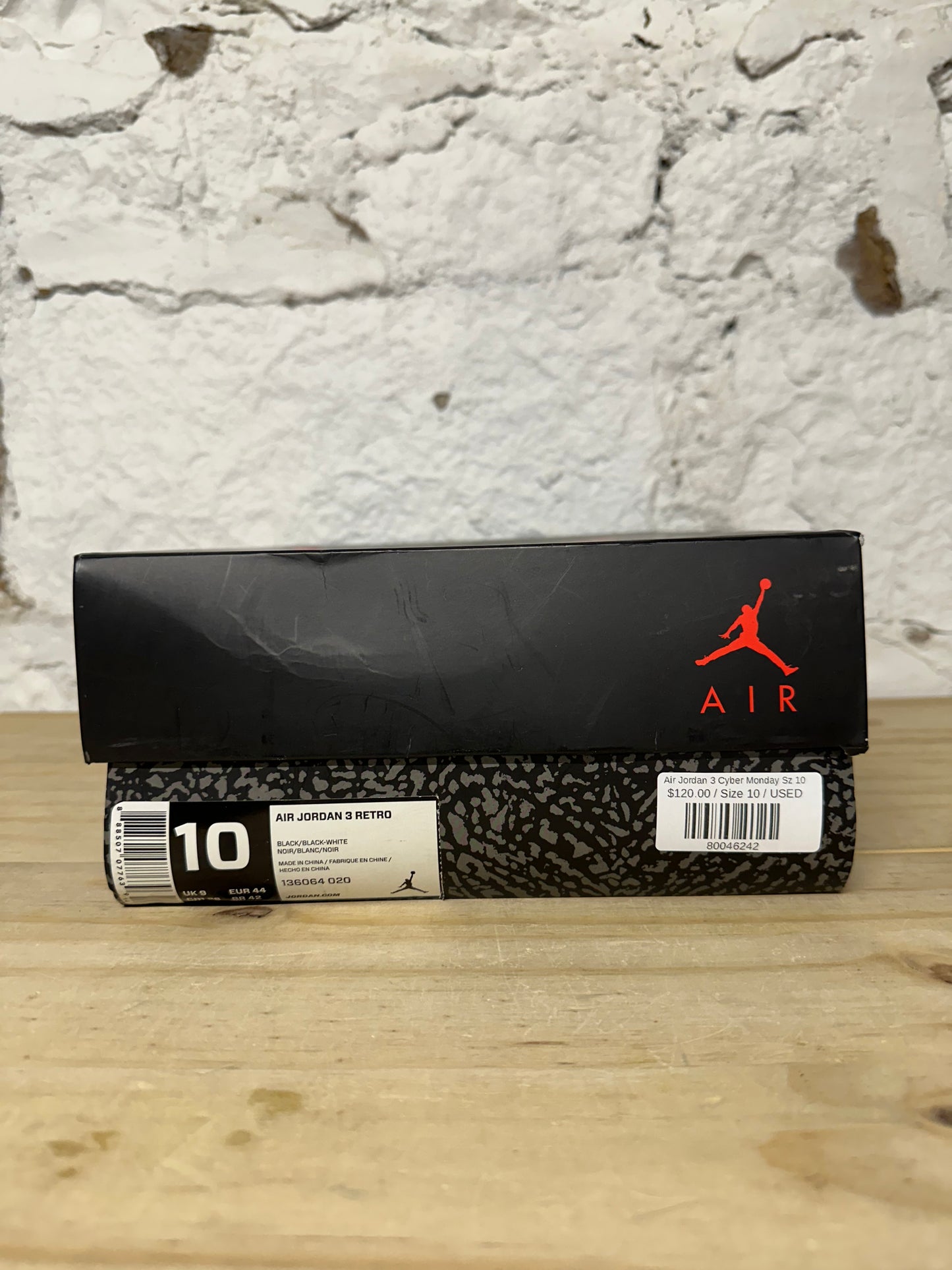 Air Jordan 3 Cyber Monday Sz 10