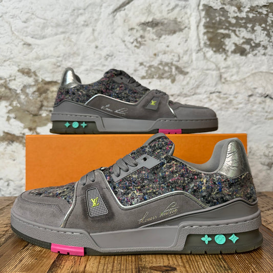 Louis Vuitton Gray Multicolor Trainer Sneaker Sz 10.5 (9LV)