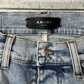 Amiri Blue Stripe Washed Blue Denim Jeans Sz 28