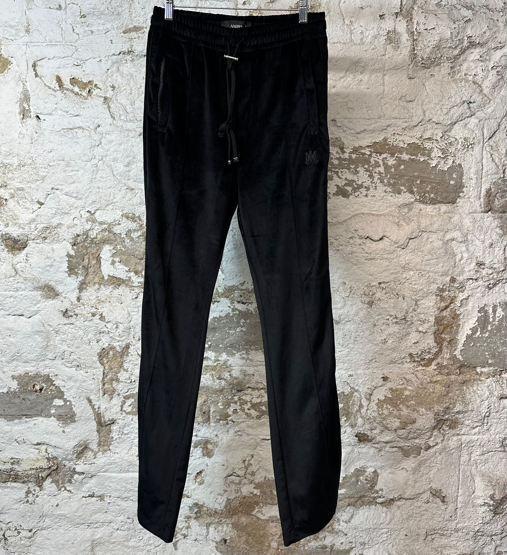 Amiri Black MA Velour Track Pants Sz S