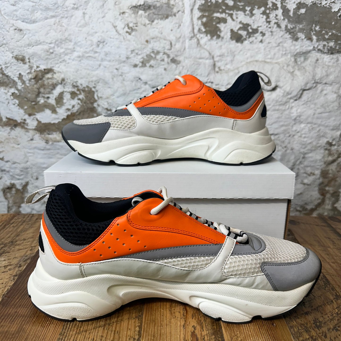 Dior B22 Orange Black White Sz 15 (48) No Box