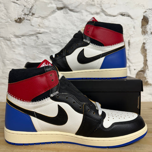 Air Jordan 1 High Fragment x Union LA Varsity Red Sport Royal Sz 13 DS