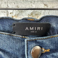 Amiri Purple Old English Spell Dark Blue Denim Jeans Sz 31