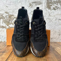 Louis Vuitton Black Brown Monogram Runaway Sneaker Sz 6.5 (39)