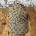Gucci Beige GG Monogram Hat Sz XL