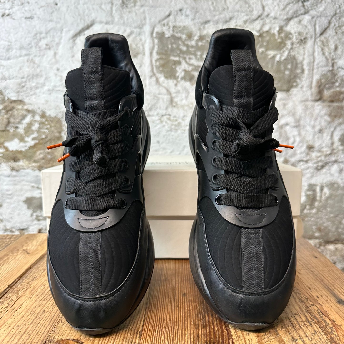 Alexander McQueen Triple Black Nappa Joey Sneaker Sz 12 (45)