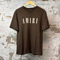 Amiri White Spellout T-shirt Brown Sz S