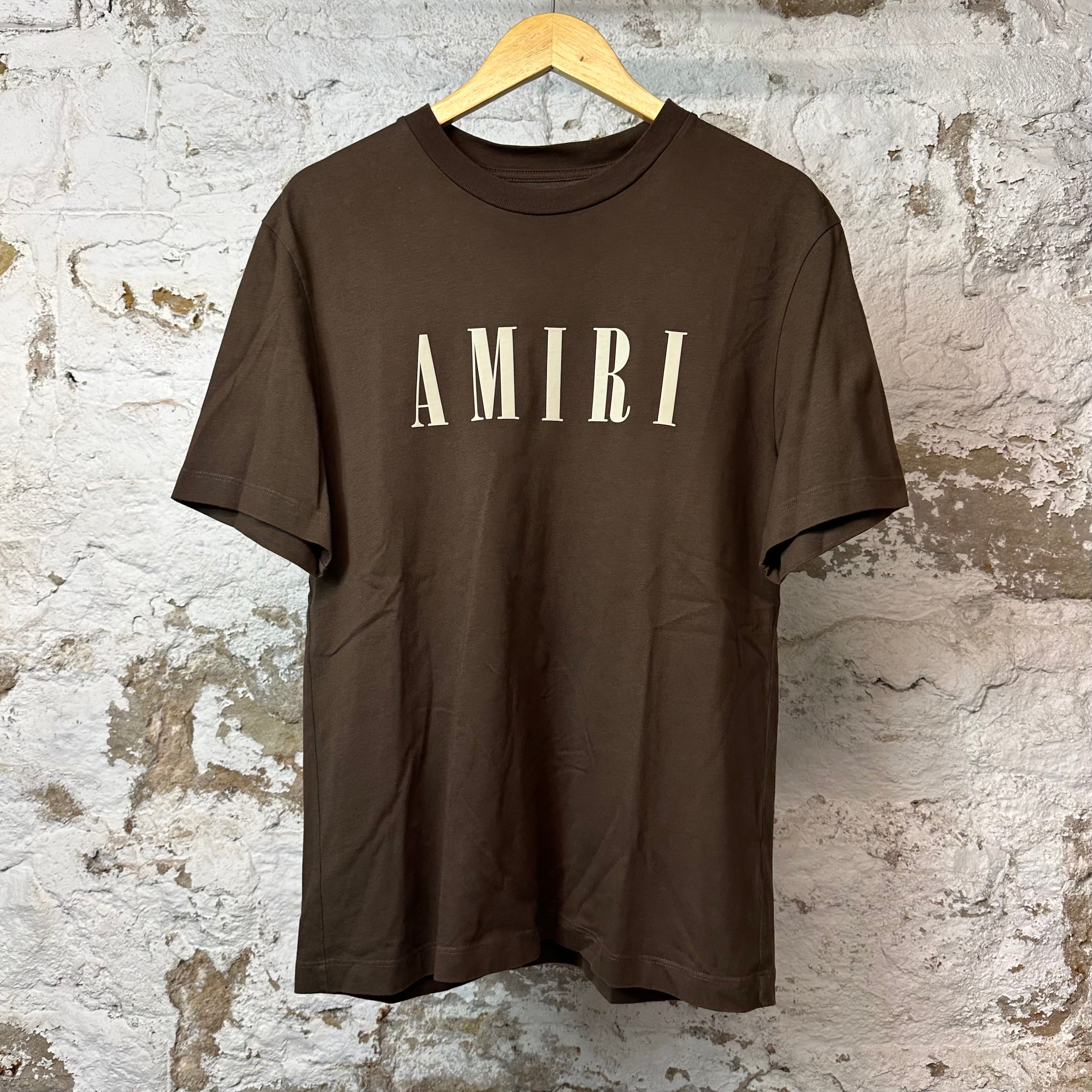 Amiri White Spellout T-shirt Brown Sz S