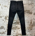 Amiri MX1 Cream Suede Black Denim Jeans Sz 28