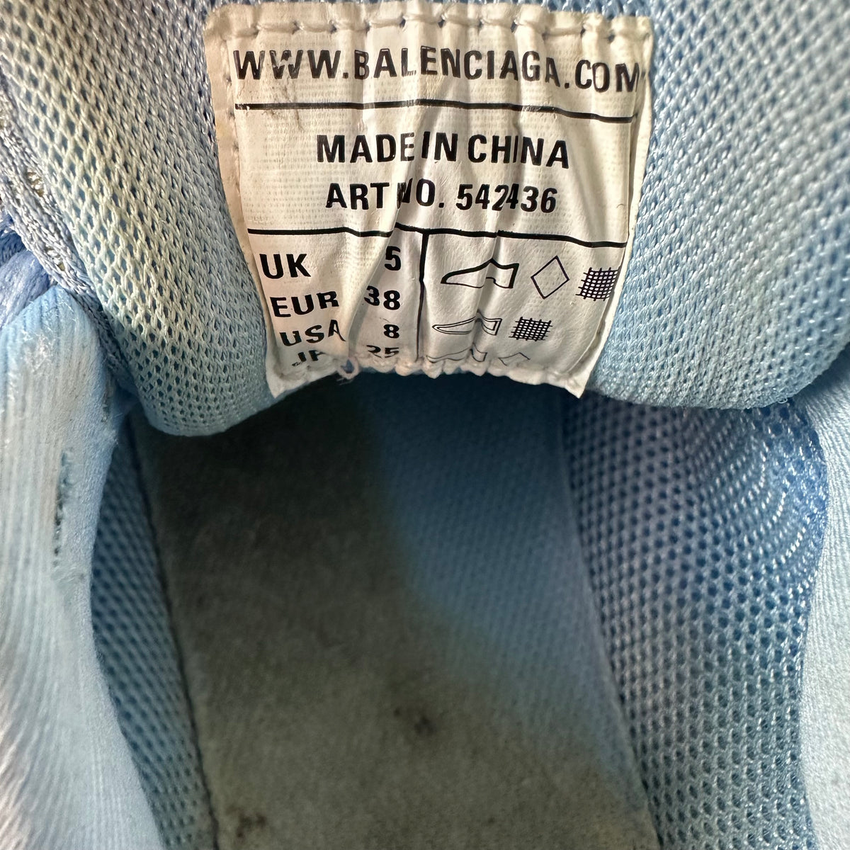 Balenciaga Track Runner Sky Blue Sneaker Sz 6 (38)