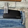 Amiri MX1 Indigo Paisley Blue Denim Jeans Sz 34